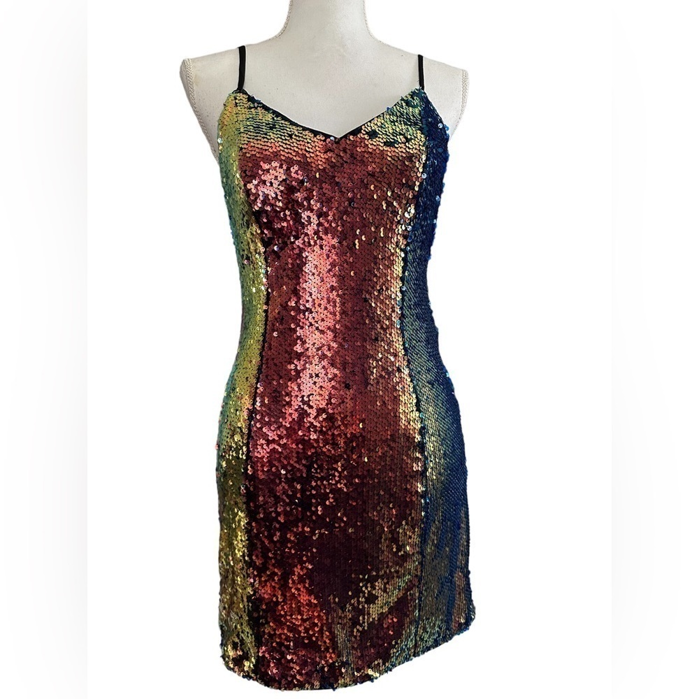 Forever 21 multi colored sequin dress size Medium new with tags